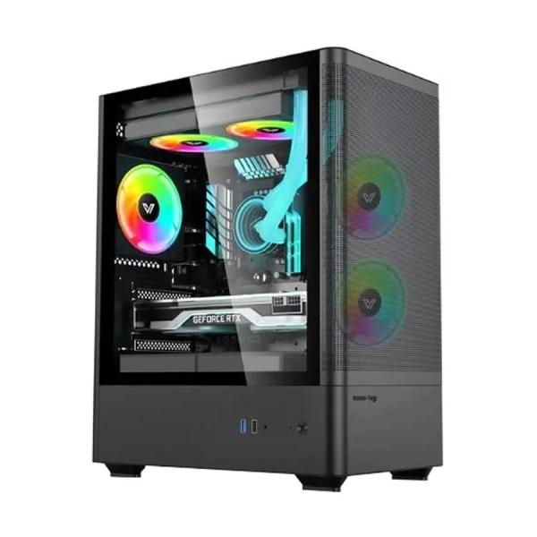 Value Top NUBIA21F3 Mini Tower Black Micro-ATX Gaming Desktop Casing